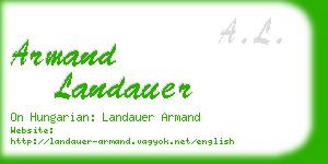 armand landauer business card